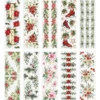 Premium-Transfers, Weihnachtsfloristik 2, 10cm x 30cm, farbig, 10 Bogen