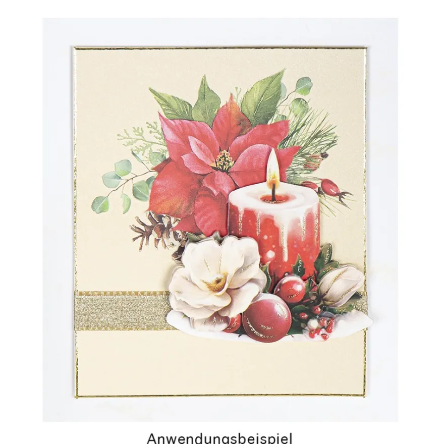 Premium-Transfers, Weihnachtsfloristik 3, 10cm x 30cm, farbig, 10 Bogen