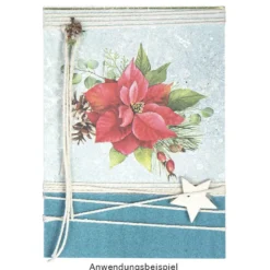 Premium-Transfers, Weihnachtsfloristik 3, 10cm x 30cm, farbig, 10 Bogen