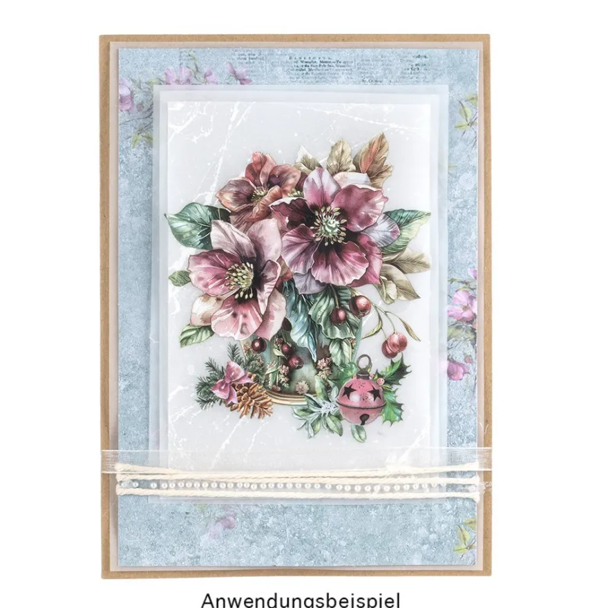 Premium-Transfers, Weihnachtsfloristik 4, 10cm x 30cm, farbig, 10 Bogen