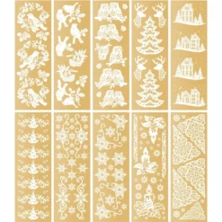 Premium-Transfers, Winter 1, 10cm x 30cm, Goldfolie, 10 Bogen