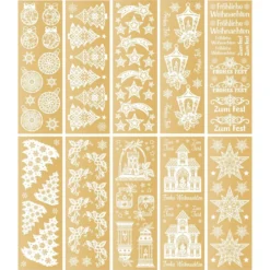 Premium-Transfers, Winter 2, 10cm x 30cm, Goldfolie, 10 Bogen