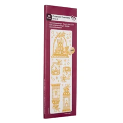 Premium-Transfers, Winter 2, 10cm x 30cm, Goldfolie, 10 Bogen