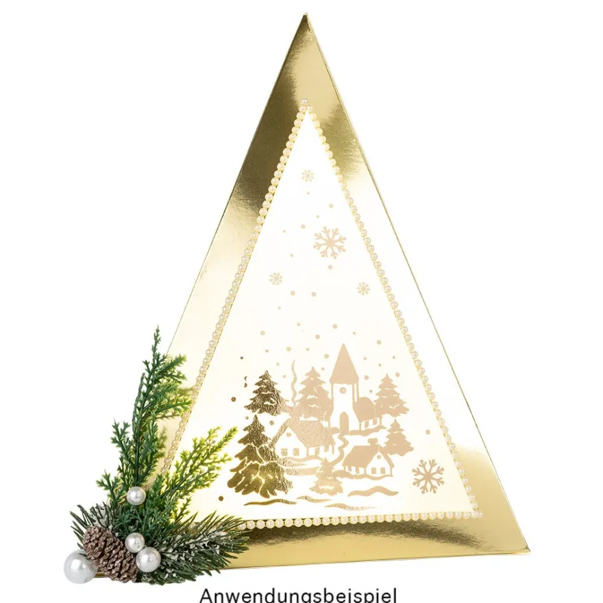 Premium-Transfers, Winter/Weihnachten 3, 10cm x 30cm, Goldfolie, 10 Bogen