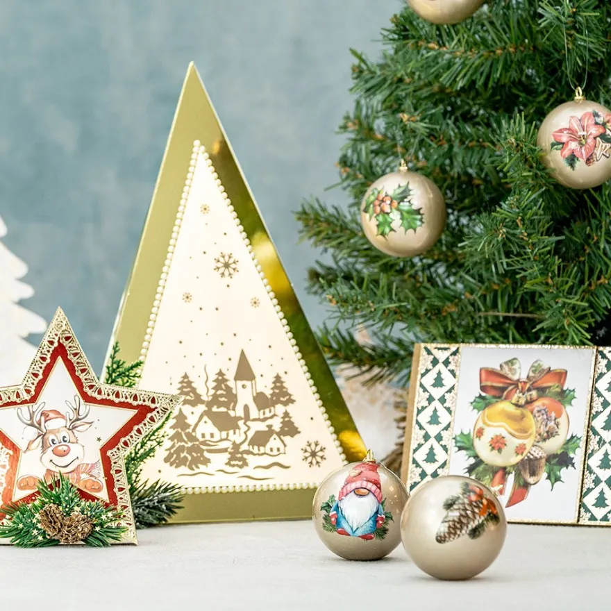 Premium-Transfers, Winter/Weihnachten 1, 10cm x 30cm, 10 versch. Designs, farbig, 10 Bogen