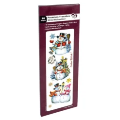 Premium-Transfers, Winter/Weihnachten 1, 10cm x 30cm, 10 versch. Designs, farbig, 10 Bogen