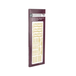 Premium-Transfers, Wünsche rund ums Jahr, 10cm x 30cm, Goldfolie, 10 Bogen