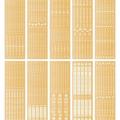 Premium-Transfers, Wünsche rund ums Jahr, vertikal, 10cm x 30cm, Goldfolie, 10 Bogen