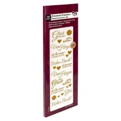 Premium-Transfers, Wünsche rund ums Jahr 2, 10cm x 30cm, Goldfolie, 10 Bogen