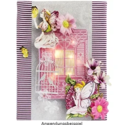 Prägeschablone, Fenster, 14,5cm x 9,5cm