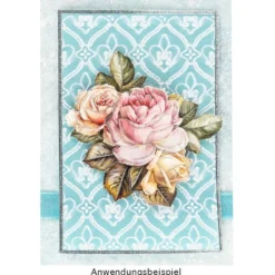 Prägeschablone, Französische Lilien, 15cm x 10cm