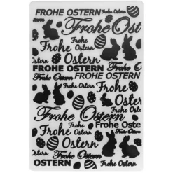 Prägeschablone, Frohe Ostern 2, 14,5cm x 9,5cm