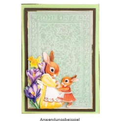 Prägeschablone, Frohe Ostern 1, 14,5cm x 9,5cm, passend für gängige Präge- & Stanzmaschinen