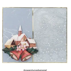 Prägeschablone, Frohes Fest & Weihnachtsbaum, 14,5cm x 9,5cm