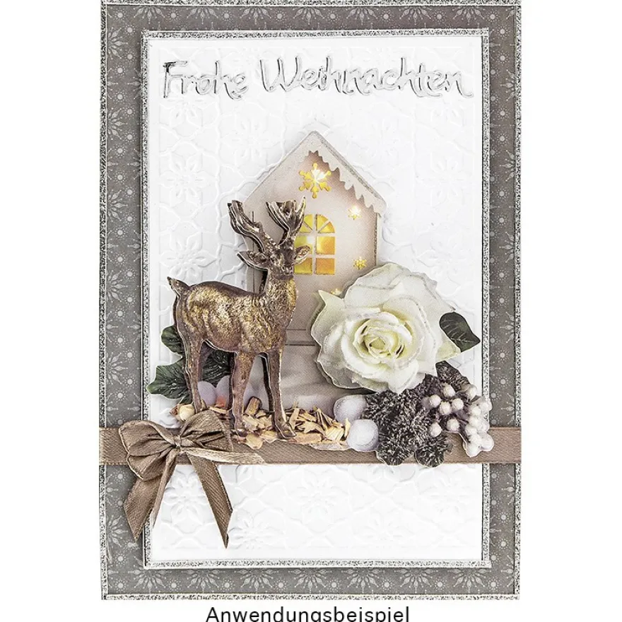 Prägeschablone, Hintergrund Floral 1, 15cm x 10cm
