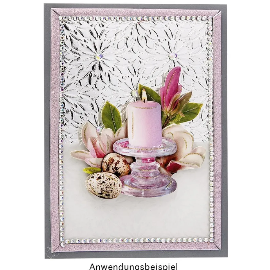 Prägeschablone, Hintergrund Floral 2, 15cm x 10cm