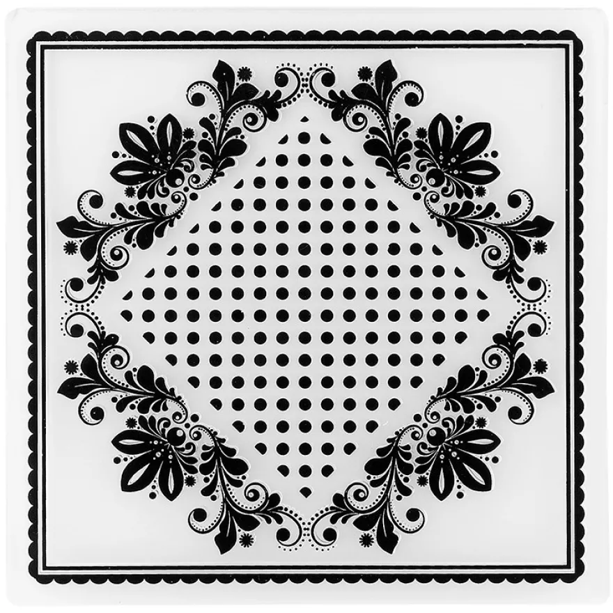 Prägeschablone, Hintergrund Ornamentik 4, 14,7cm x 14,7cm