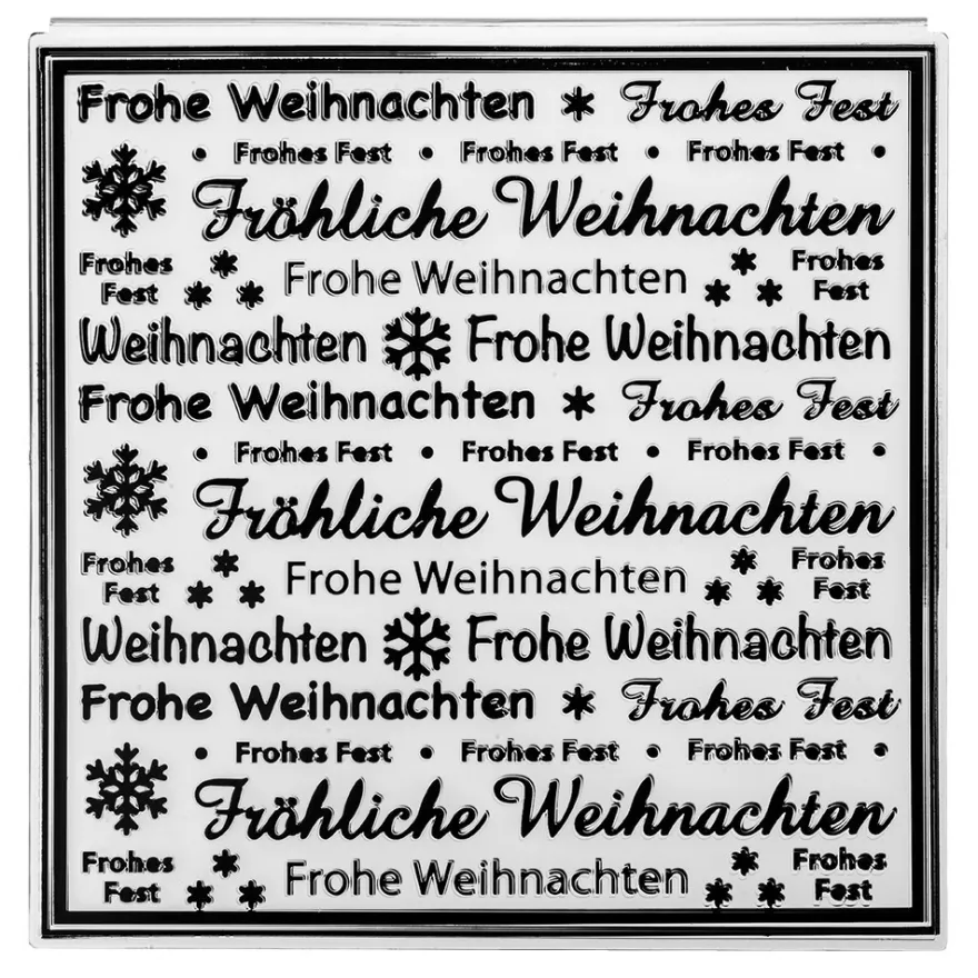 Prägeschablone, Weihnachtsgrüße, 14,5cm x 14,5cm