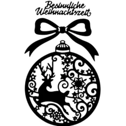 Präge-& Stanzschablonen, Weihnachtskugel, 3 Stück