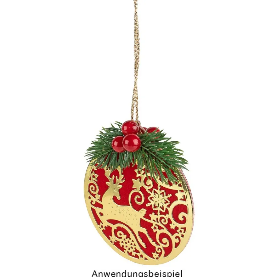 Präge-& Stanzschablonen, Weihnachtskugel, 3 Stück