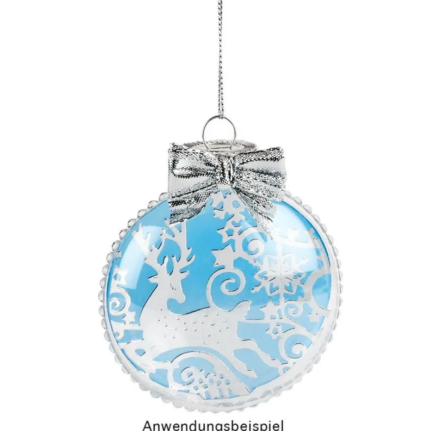 Präge-& Stanzschablonen, Weihnachtskugel, 3 Stück