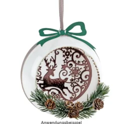 Präge-& Stanzschablonen, Weihnachtskugel, 3 Stück