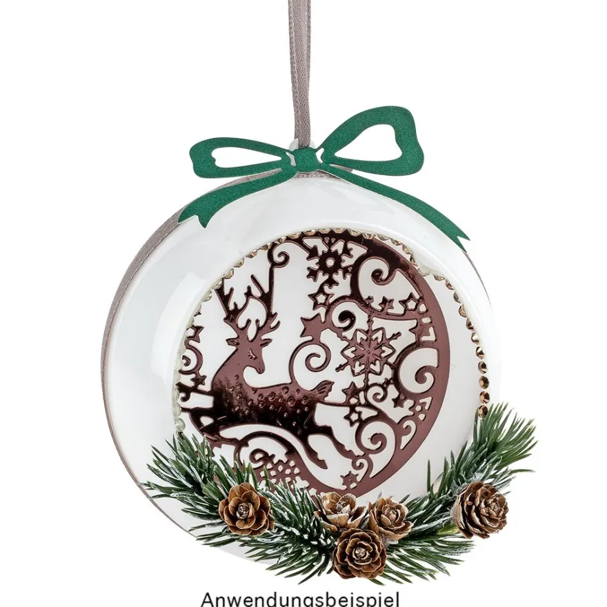 Präge-& Stanzschablonen, Weihnachtskugel, 3 Stück
