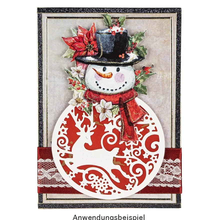 Präge-& Stanzschablonen, Weihnachtskugel, 3 Stück