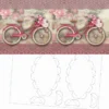 Prickel-Karte, Nostalgie-Fahrrad, inkl. Böden & Ecken, 16cm x 16cm