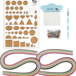 Quilling-Bastelpackung inkl. 240 Papierstreifen & Werkzeug