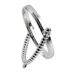 Rahmen-Anhänger, rotierend, verschiedene Designs, silber, 4 Stück