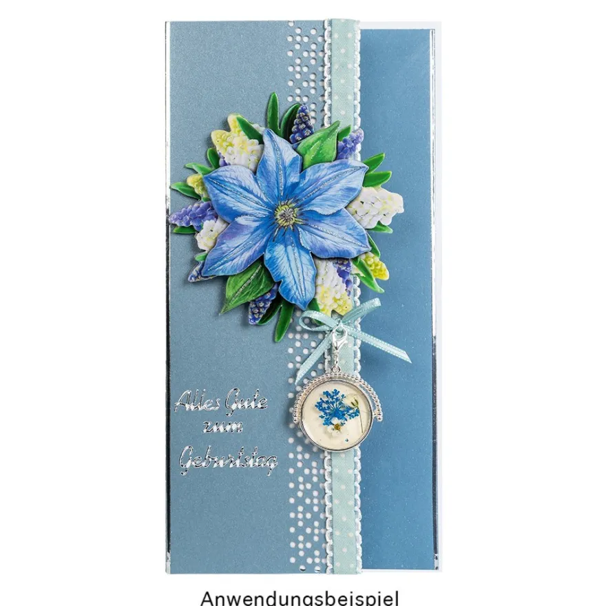 Rahmen-Anhänger, rotierend, verschiedene Designs, silber, 4 Stück