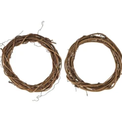 Rattan-Kränze, Ø10cm, 1,5cm stark, braun, 2 Stück