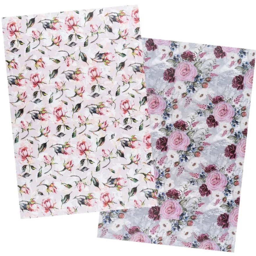 Reispapiere, Blüten 26, DIN A4, 30g/m², 2 Designs