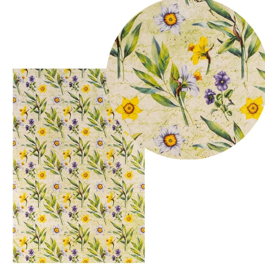 Reispapiere, Blüten 20, DIN A4, 30g/m², 2 verschiedene Designs