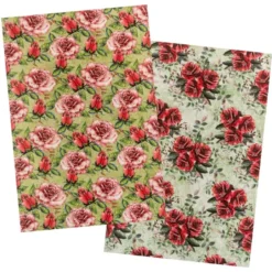 Reispapiere, Blüten 25, DIN A4, 30g/m², 2 verschiedene Designs