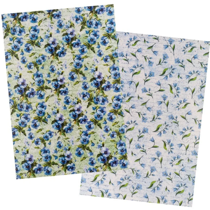 Reispapiere, Blüten 24, DIN A4, 30g/m², 2 verschiedene Designs