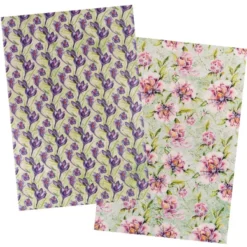 Reispapiere, Blüten 23, DIN A4, 30g/m², 2 verschiedene Designs