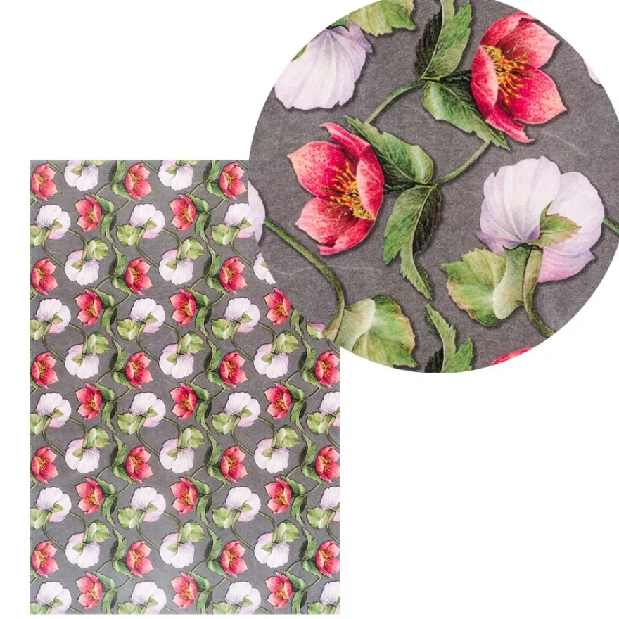 Reispapiere, Blüten 14, DIN A4, 30g/m², 2 verschiedene Designs