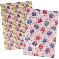 Reispapiere, Blüten 21, DIN A4, 30g/m², 2 verschiedene Designs