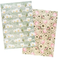 Reispapiere, Blüten 16, DIN A4, 30g/m², 2 verschiedene Designs