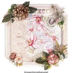 Reispapiere, Nostalgie "Blüten 3", DIN A4, 2 Designs