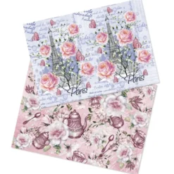 Reispapiere, Nostalgie "Blüten 4", DIN A4, 2 Designs