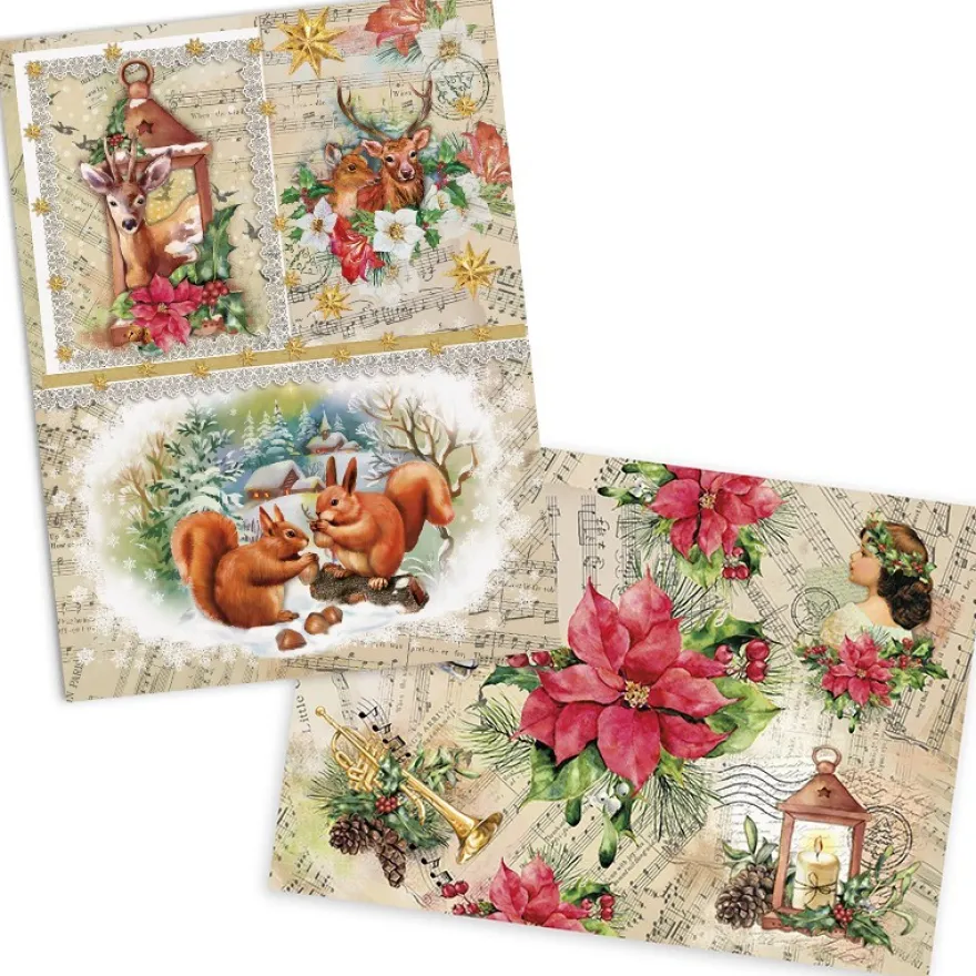 Reispapiere, Weihnachten, DIN A4, 2 Designs