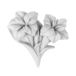 Relief-Blüten, 10er Set, weiß