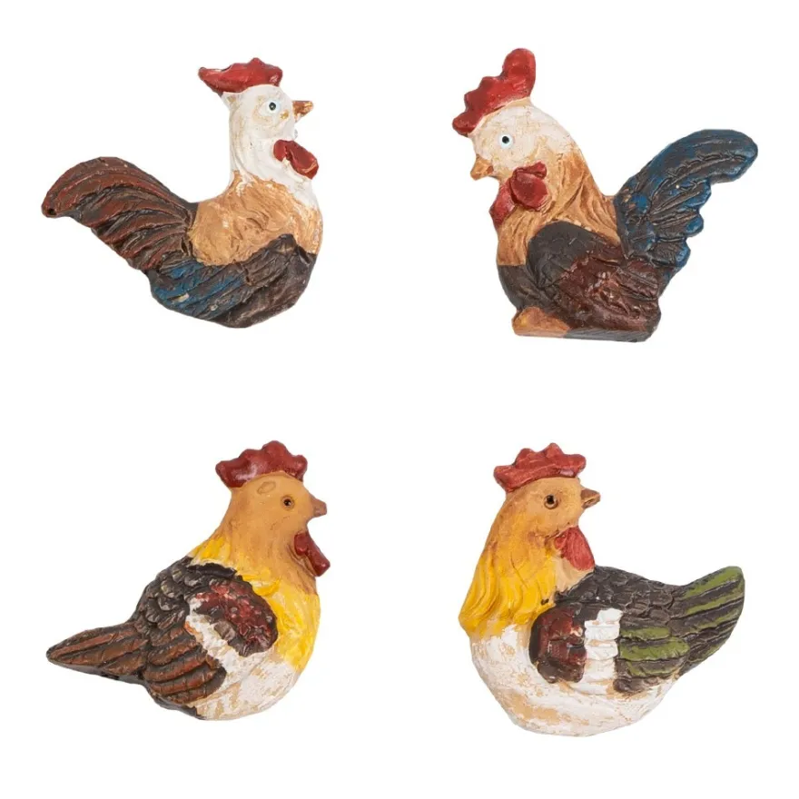 Relief Deko-Hühner & Enten,12er Set