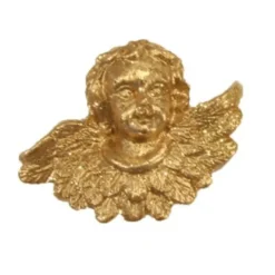 Relief-Engel mit Glimmer, 3 x 4 cm, 12er Set