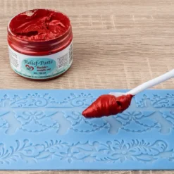 Relief-Paste, flexibel, metallic rot, 150ml