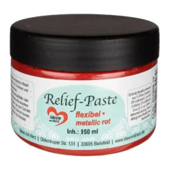 Relief-Paste, flexibel, metallic rot, 150ml