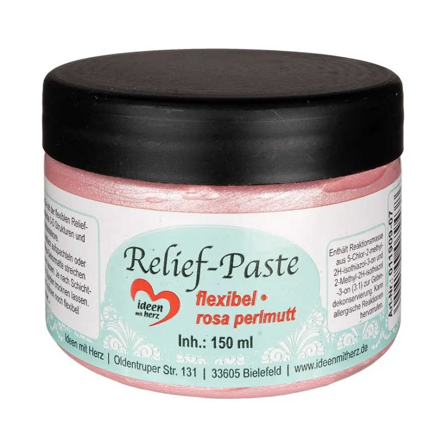 Relief-Paste, flexibel, rosa-perlmutt, 150ml